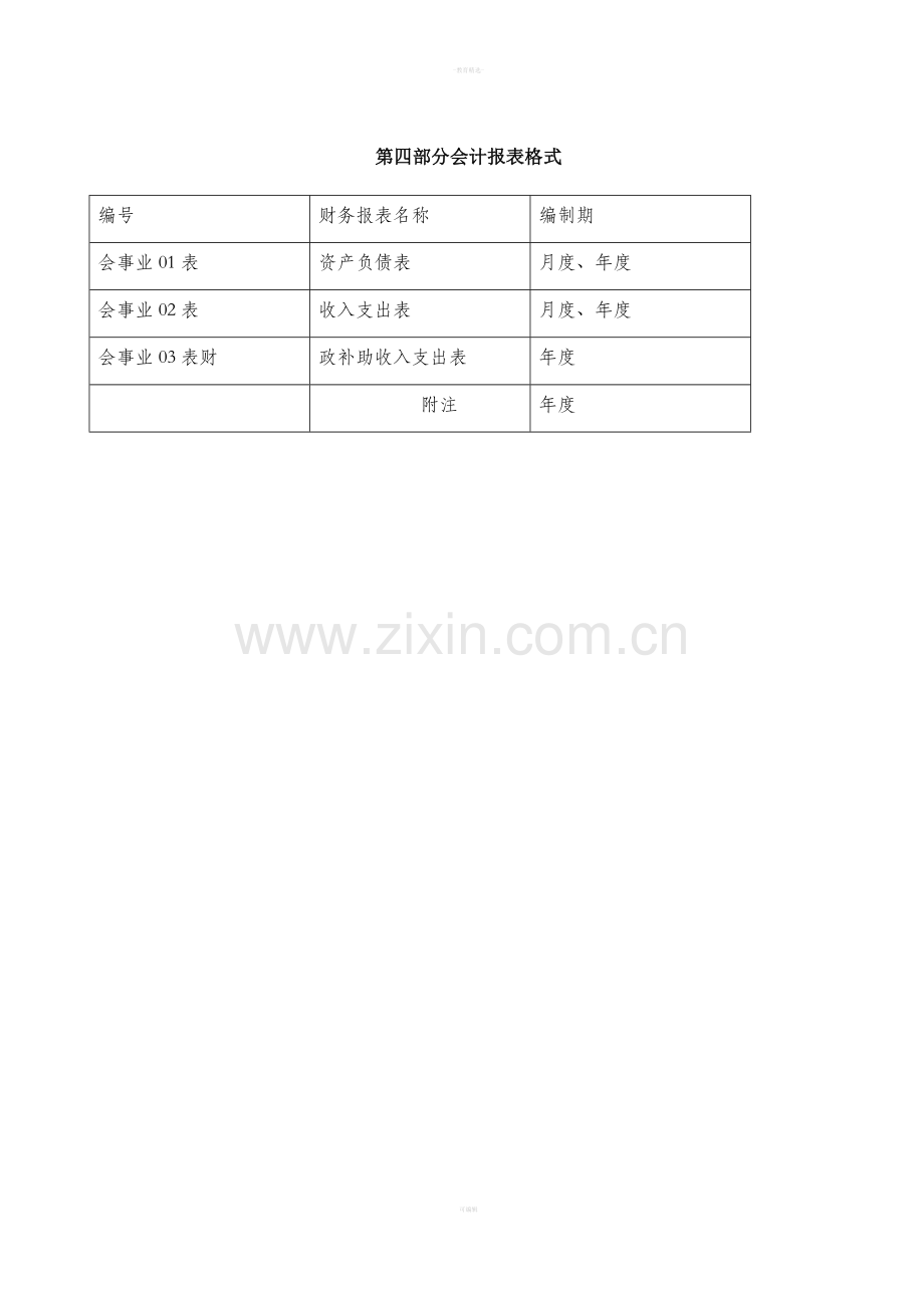 事业单位会计报表格式及编制说明.doc_第1页