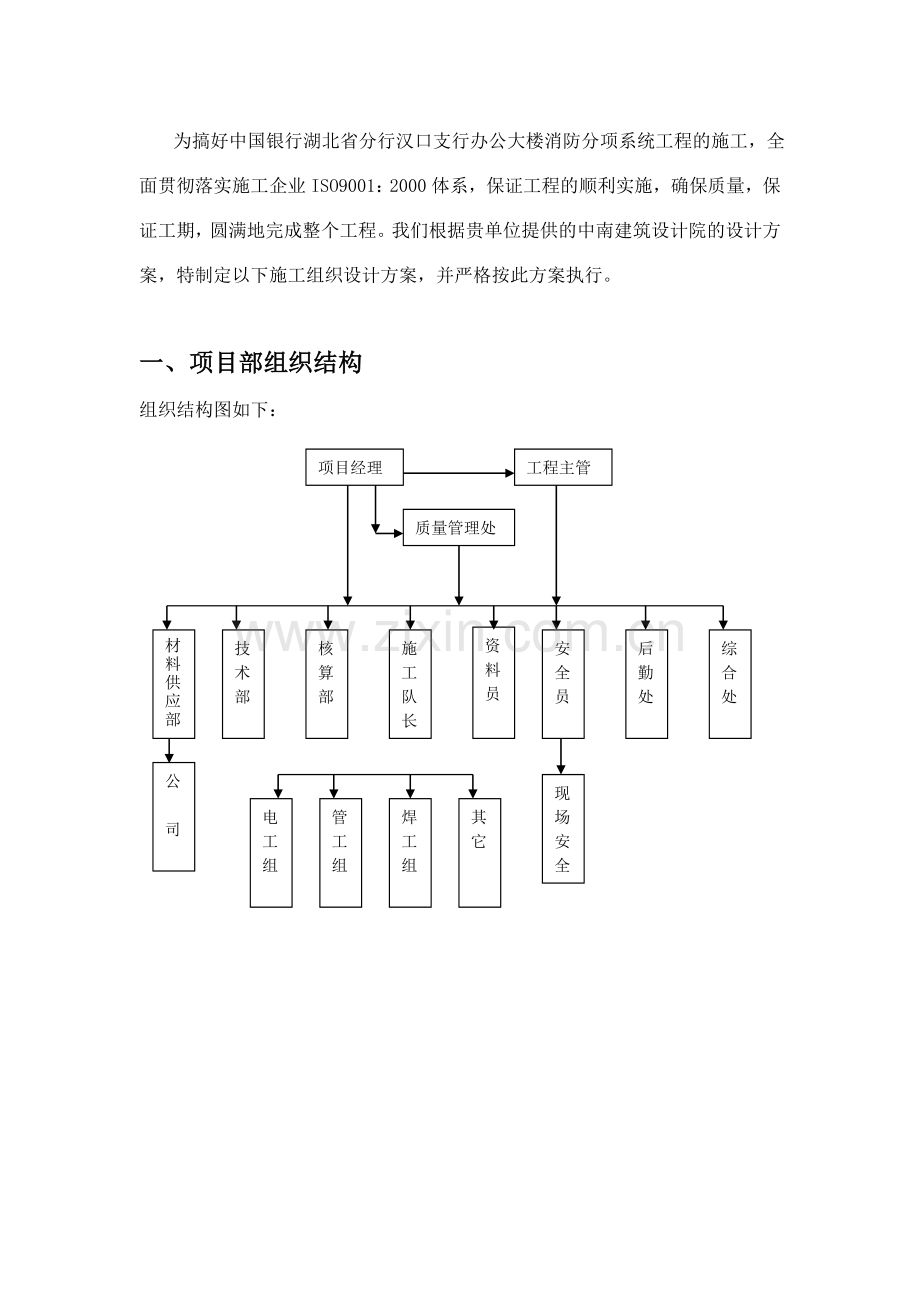 办公大楼消防报警及自动灭火系统工程施工方案.doc_第1页