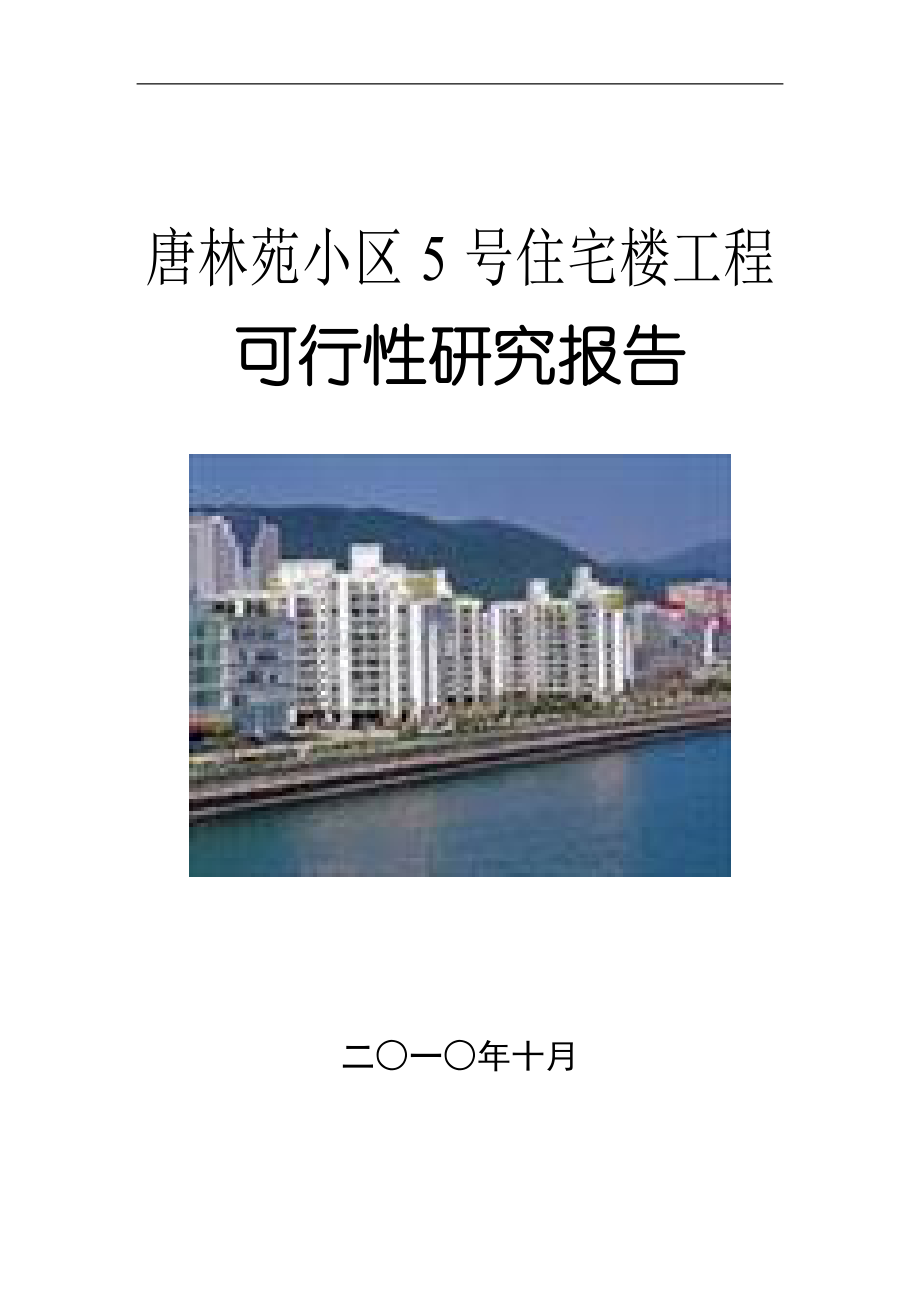 唐林苑小区5号住宅楼工程建设投资可行性研究报告(房地产开发).doc_第1页