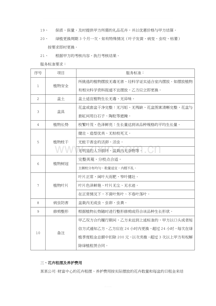 绿植花卉租赁养护合同模板.docx_第3页