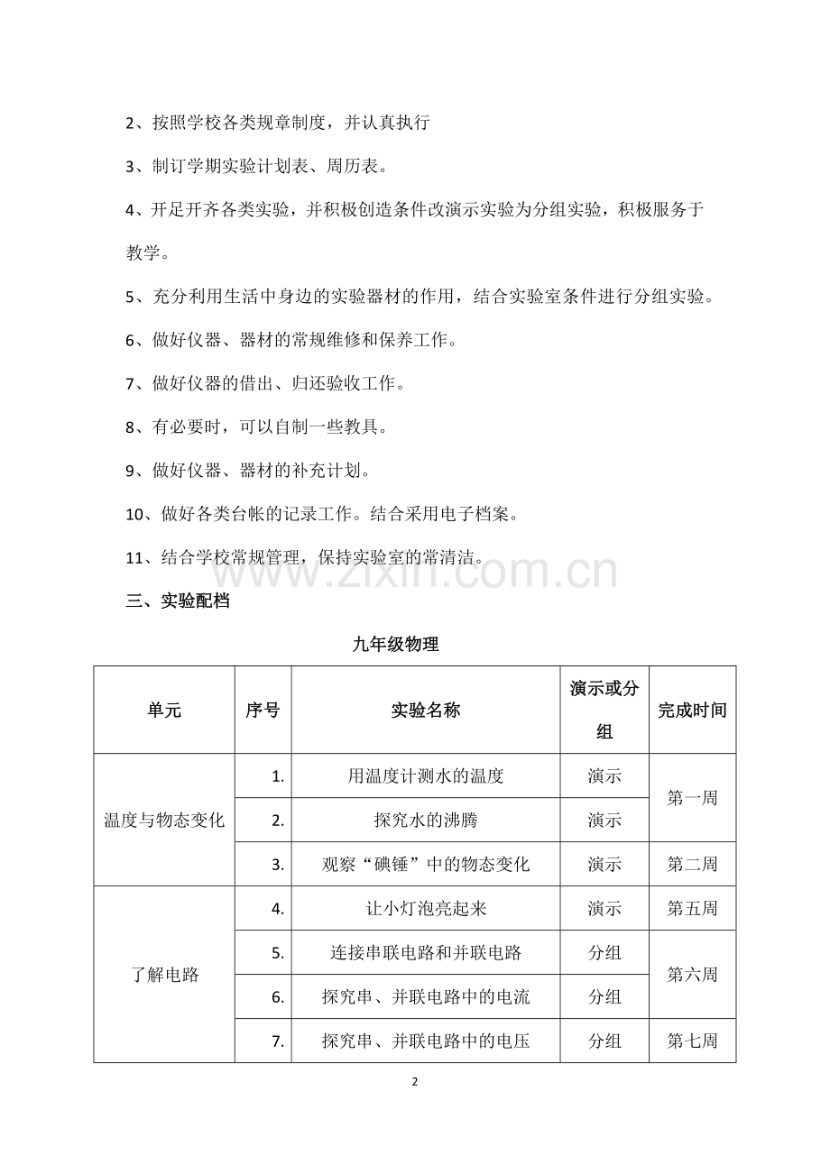 九年级物理实验教学工作计划.doc_第2页