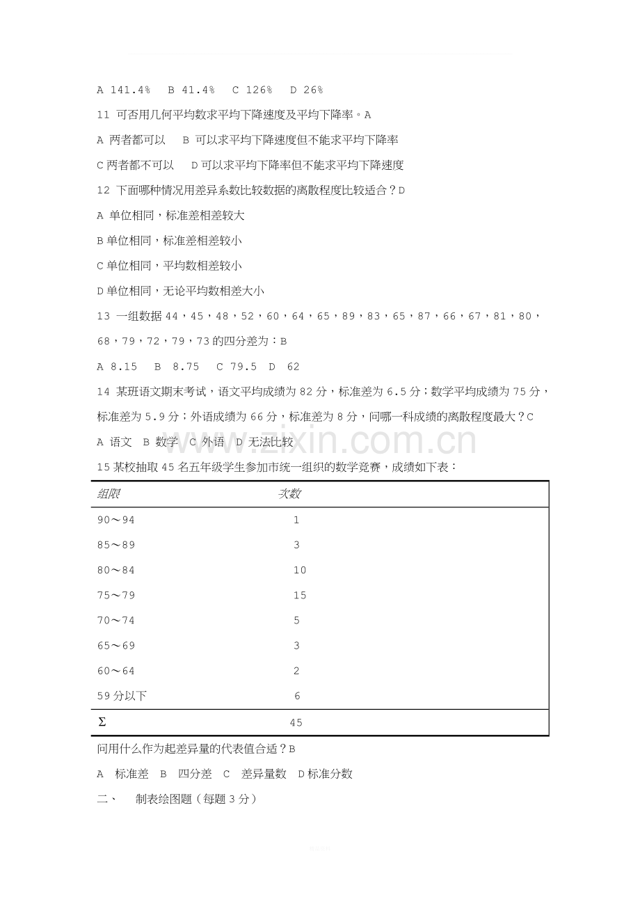 应用心理学专业-心理统计学作业及答案.doc_第2页