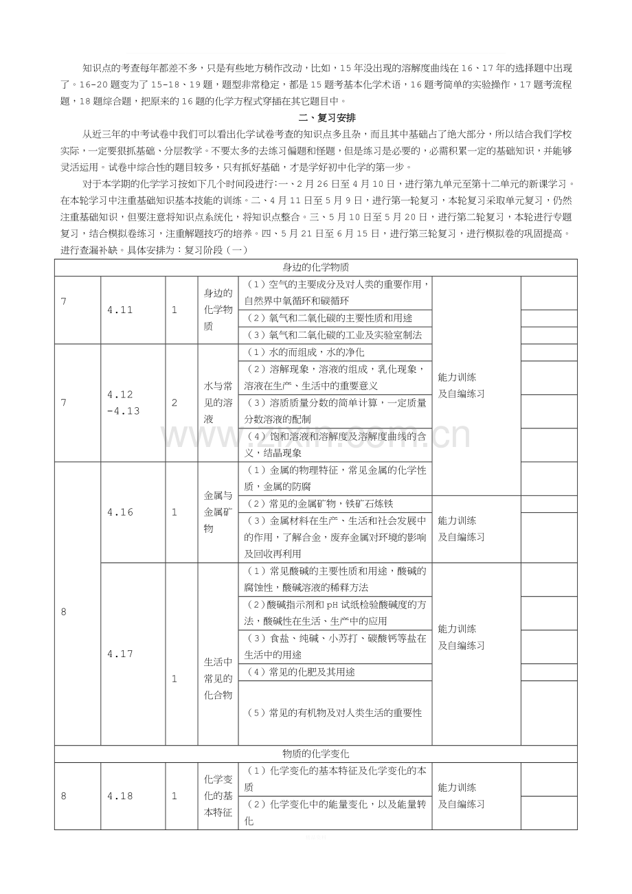 2018初中化学近三年中考分析及中考复习计划.doc_第2页