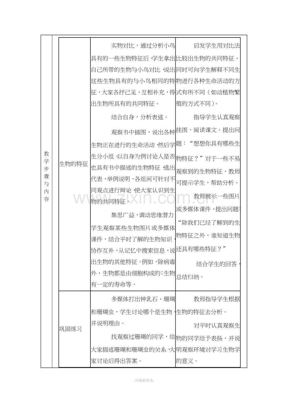 人教版初中生物六年级上册教案.doc_第2页