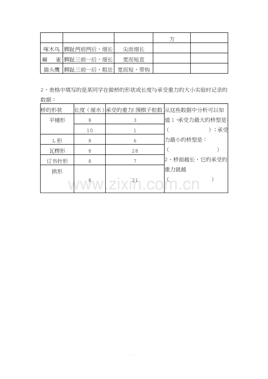 鄂教版小学科学五年级期末试卷.doc_第3页