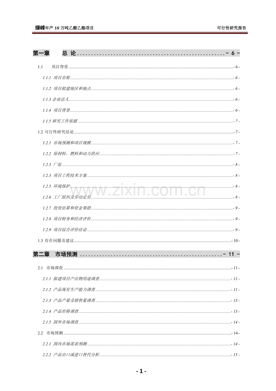 10万吨年乙酸乙酯合成项目建设可行性研究报告.doc_第2页