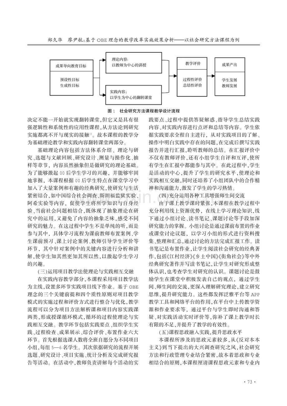 基于OBE理念的教学改革实施效果分析——以社会研究方法课程为例.pdf_第2页