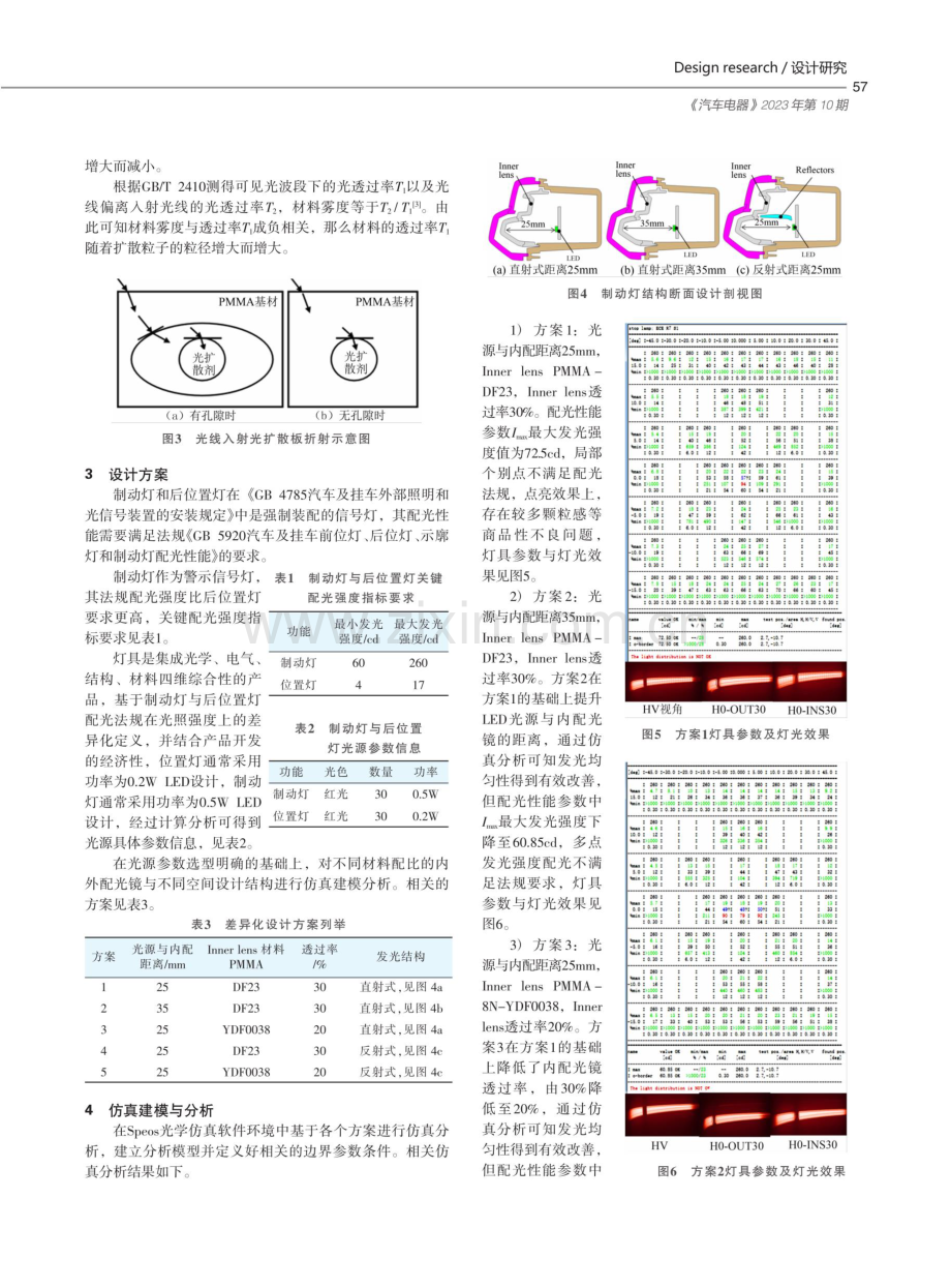 基于Speos制动灯与光扩散位置灯技术融合研究与分析.pdf_第2页