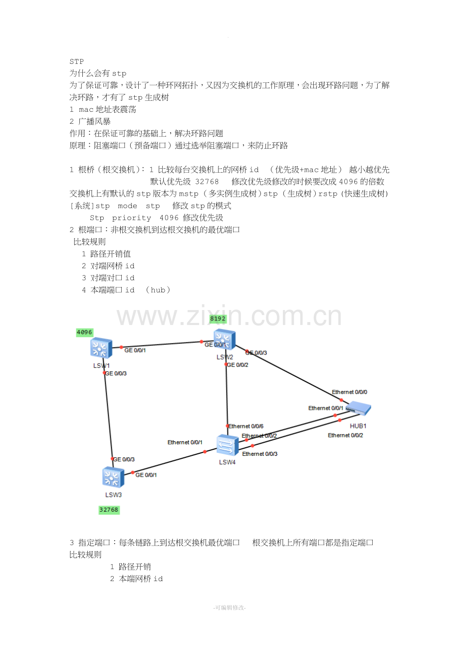 华为stp生成树协议笔记.doc_第1页