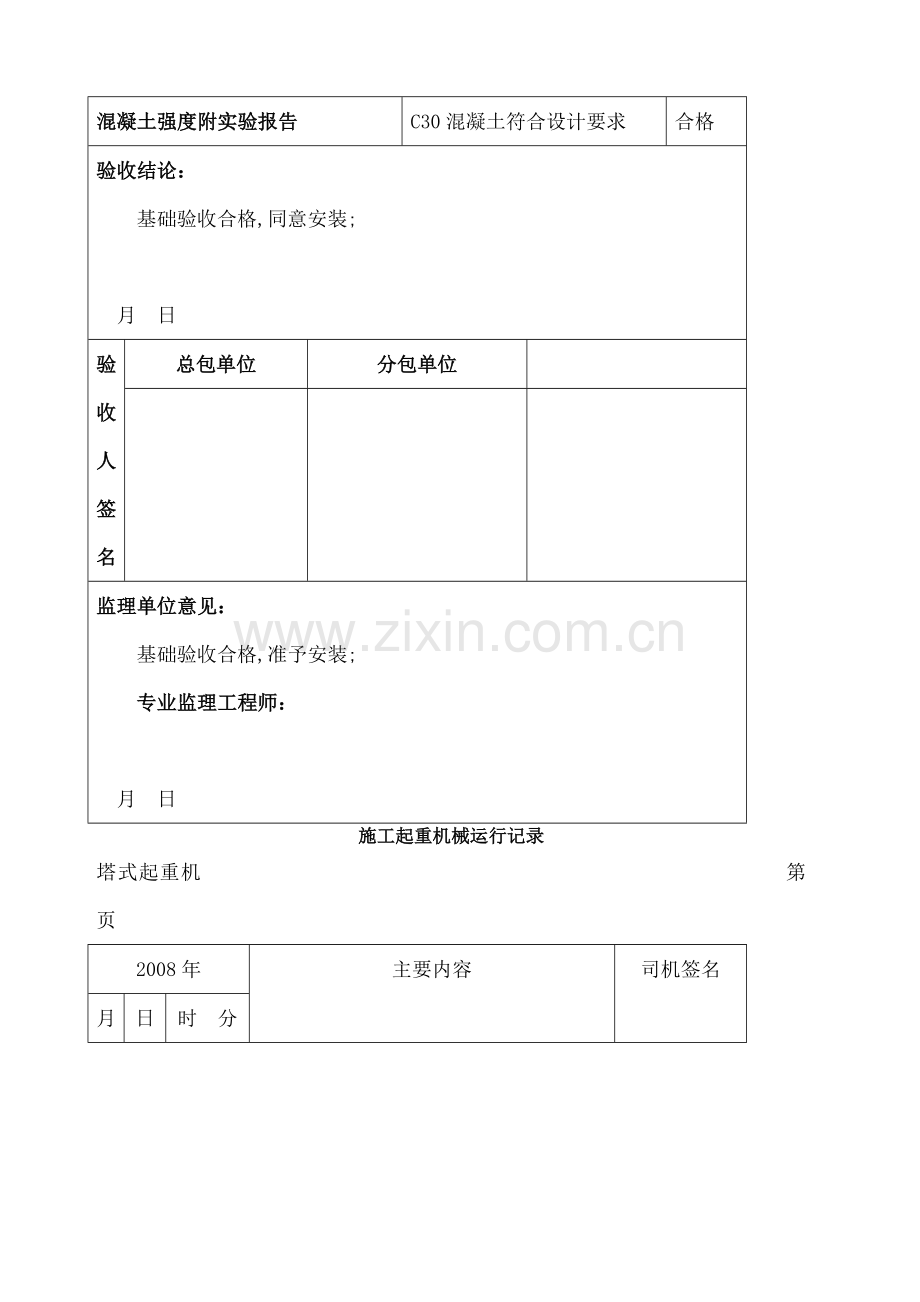 塔式起重机基础验收表.docx_第2页