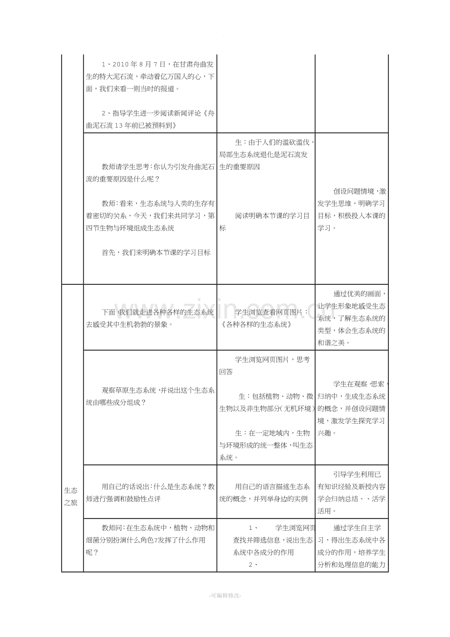 《生物与环境组成生态系统》教学设计.doc_第3页