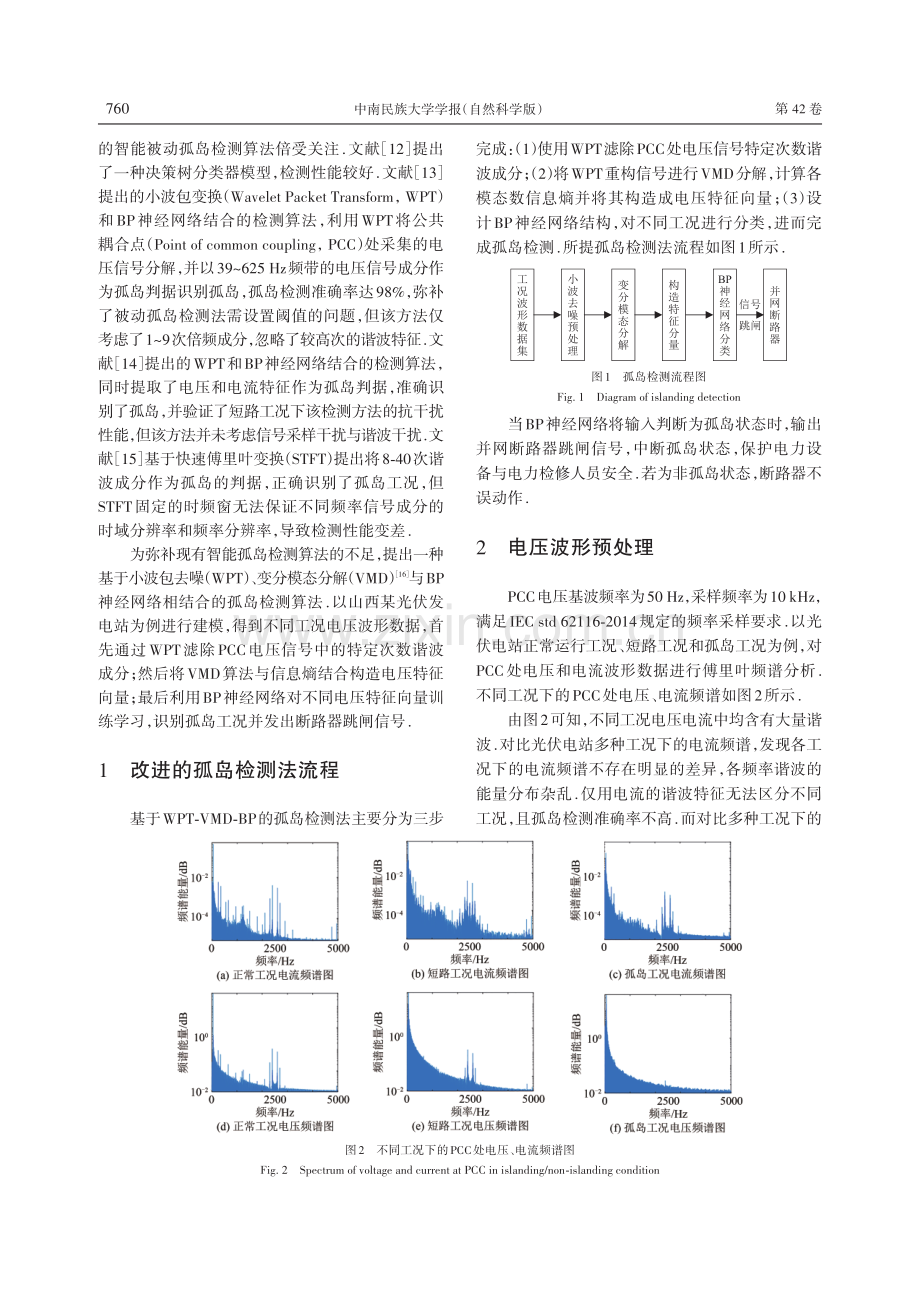 基于WPT-VMD-BP的孤岛检测法.pdf_第2页