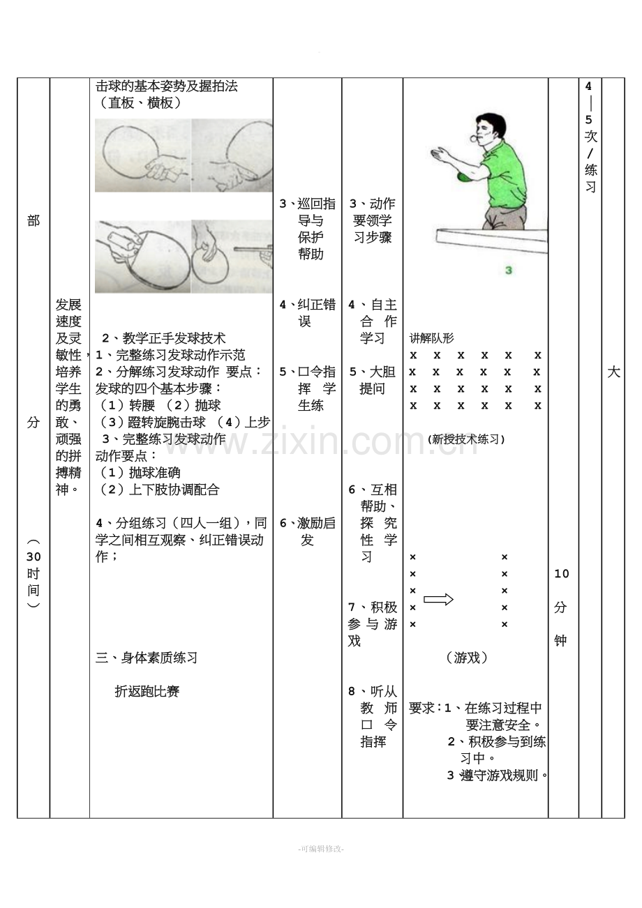 乒乓球正手发球教案.doc_第3页