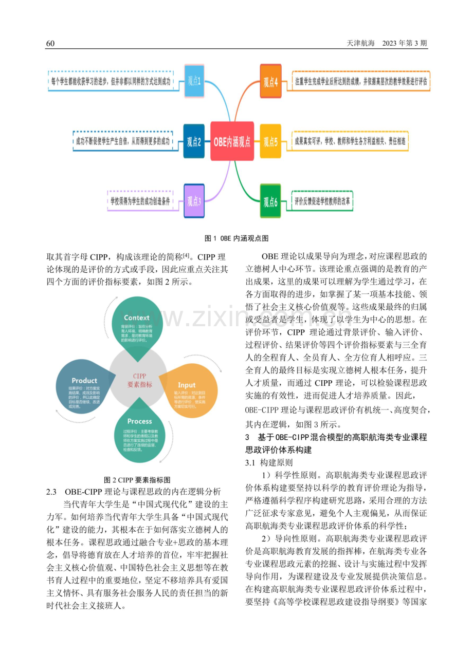 基于OBE-CIPP混合模型的高职航海类专业课程思政评价体系构建.pdf_第2页