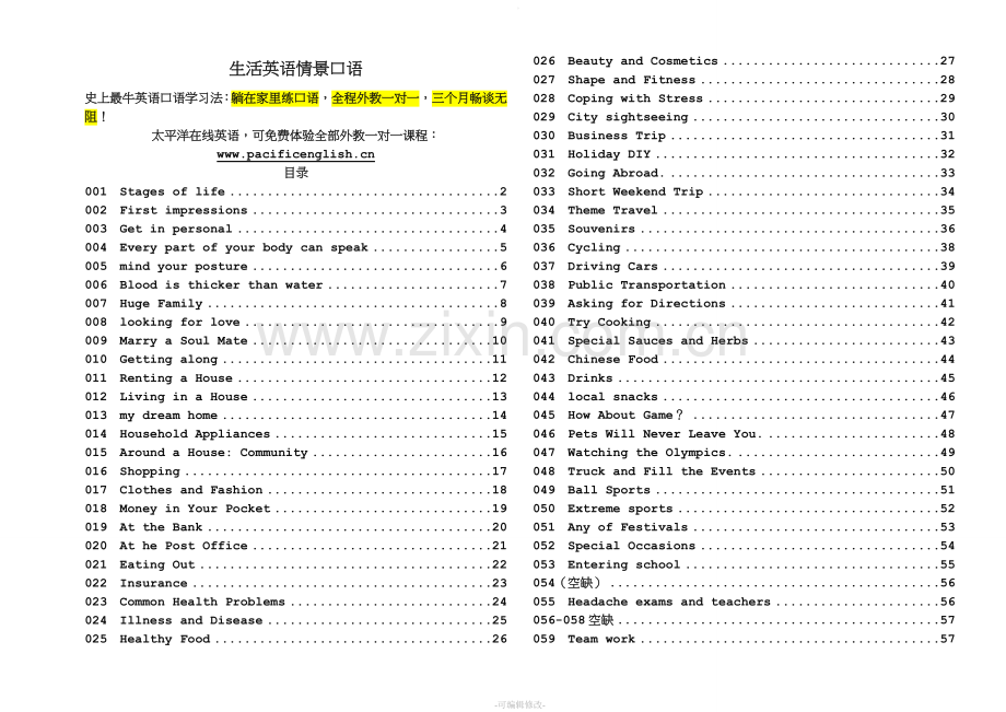 生活英语口语情景口语.doc_第1页