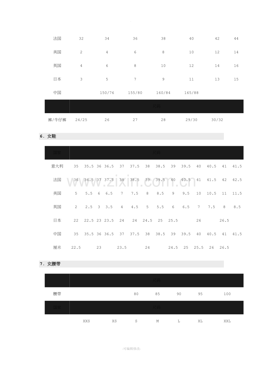 国际尺码对照表.doc_第3页