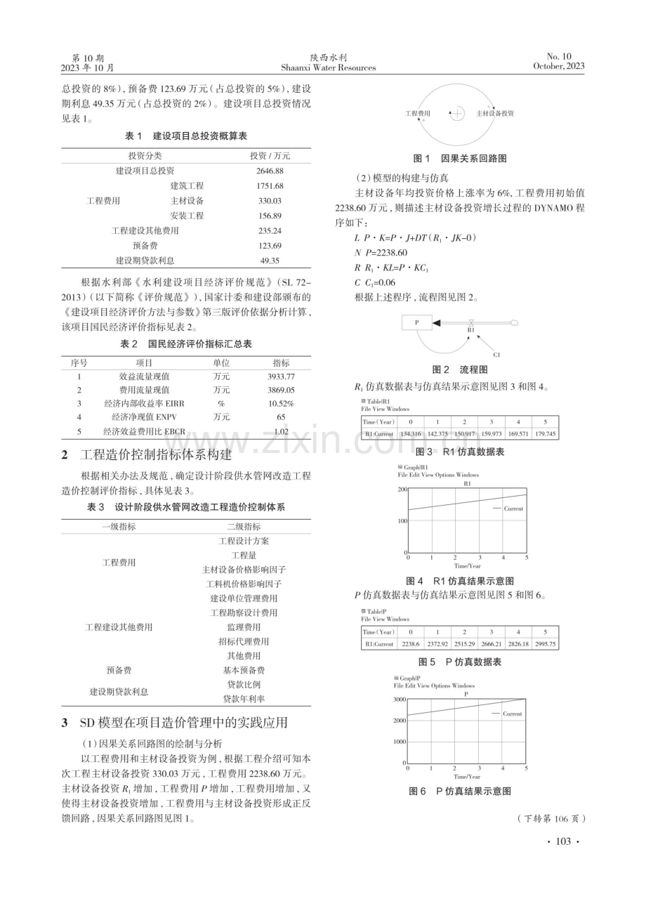 基于SD模型的供水管网改造工程造价控制分析.pdf_第2页