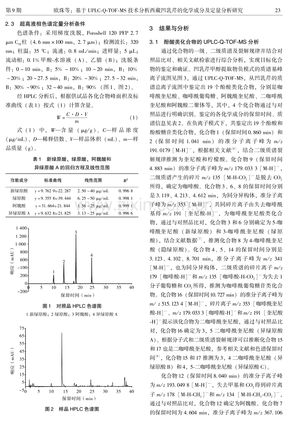 基于UPLC-Q-TOF-MS技术分析西藏凹乳芹的化学成分及定量分析研究.pdf_第2页