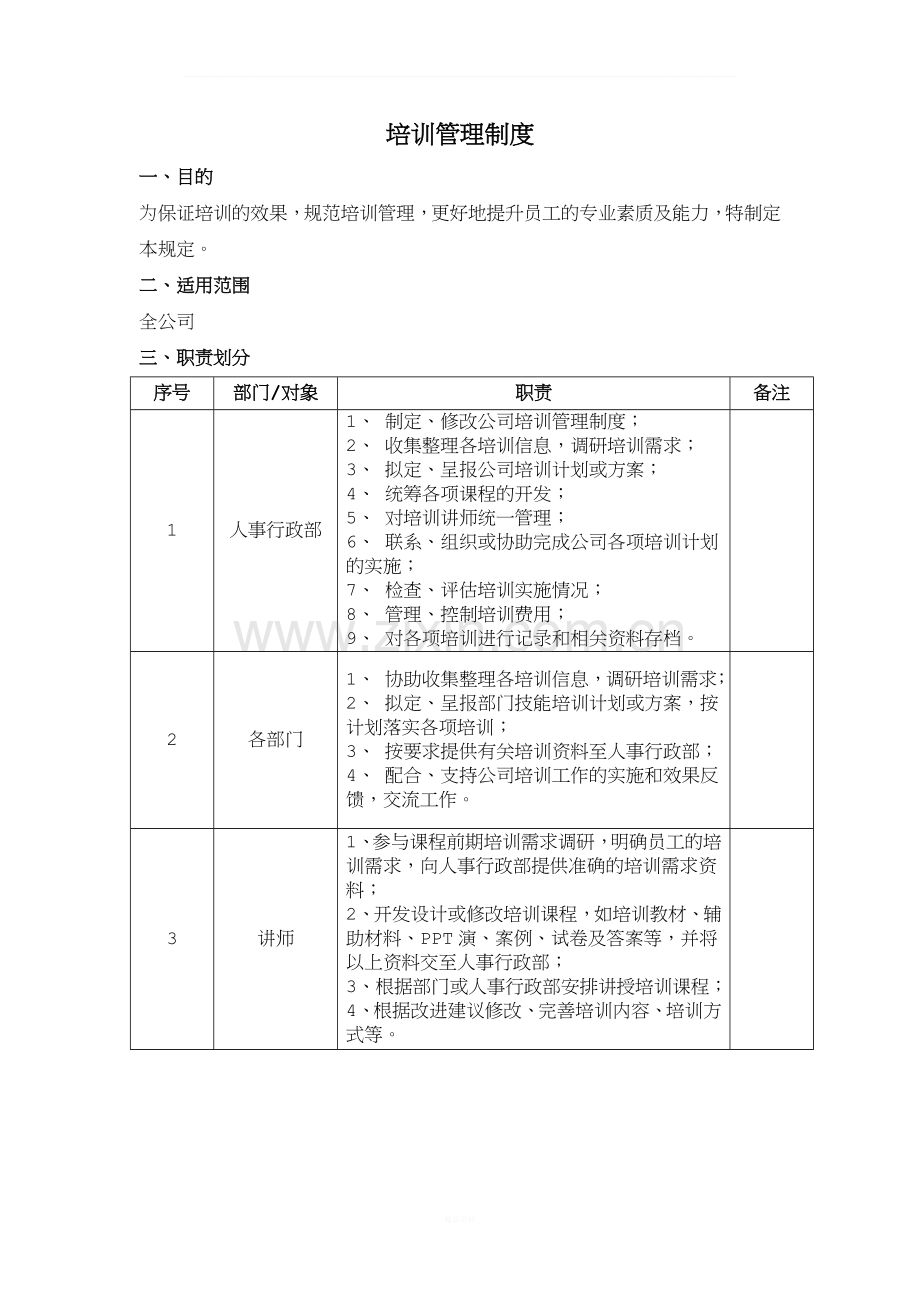 培训管理规定(1).docx_第1页