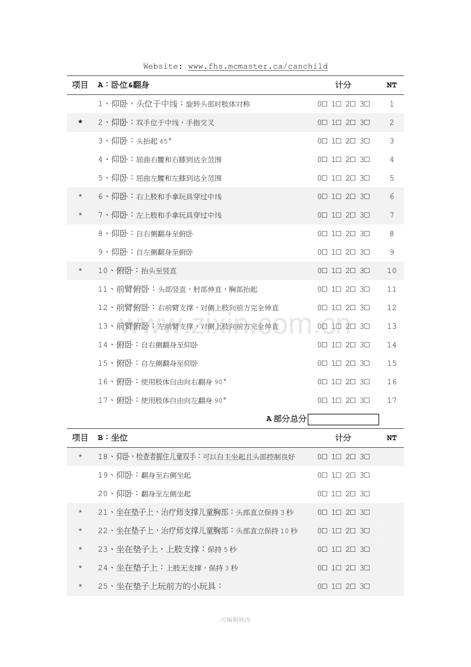 粗大运动功能评估量表(翻译).doc_第2页