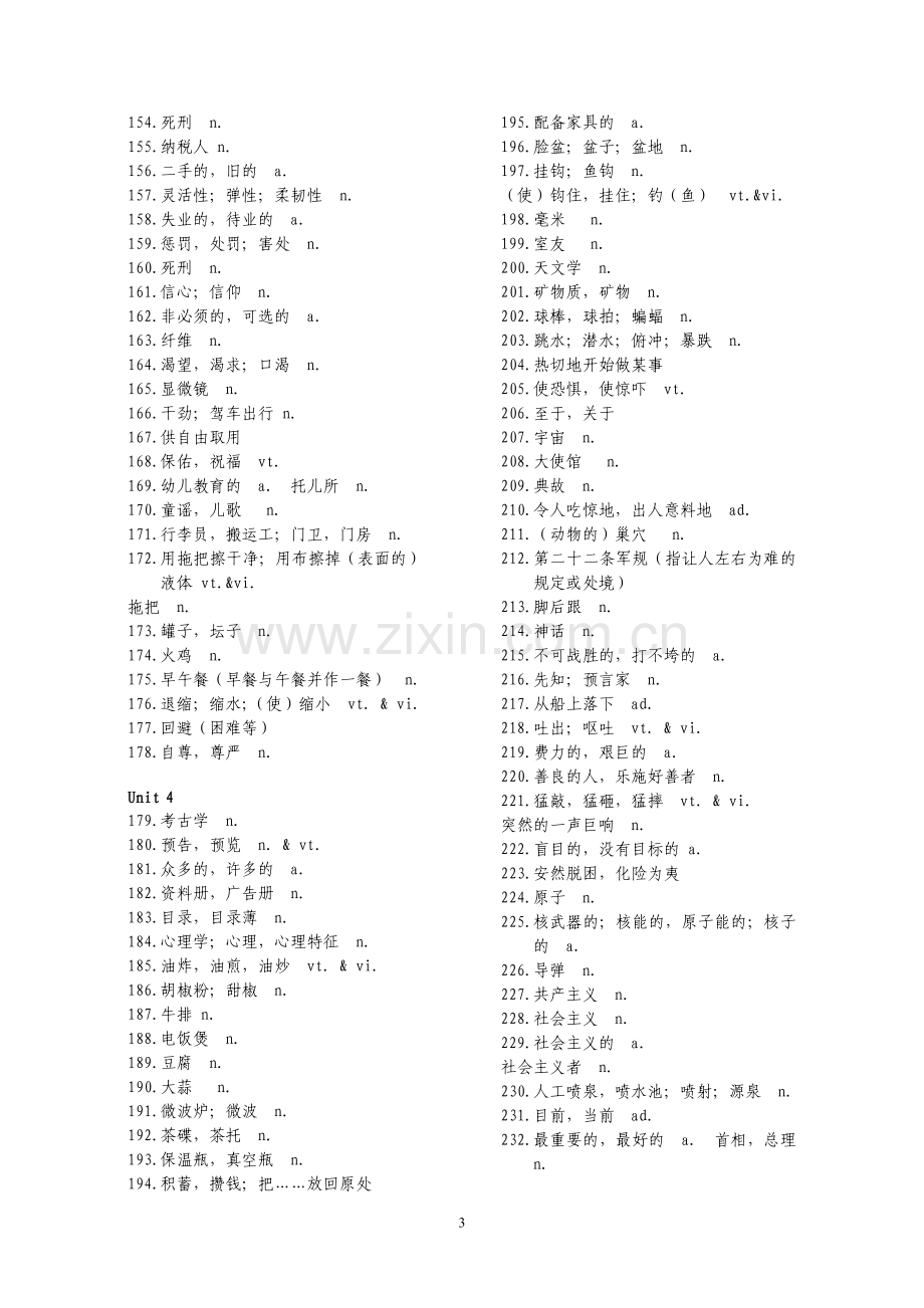 牛津高中英语模块十一单词默写表.doc_第3页