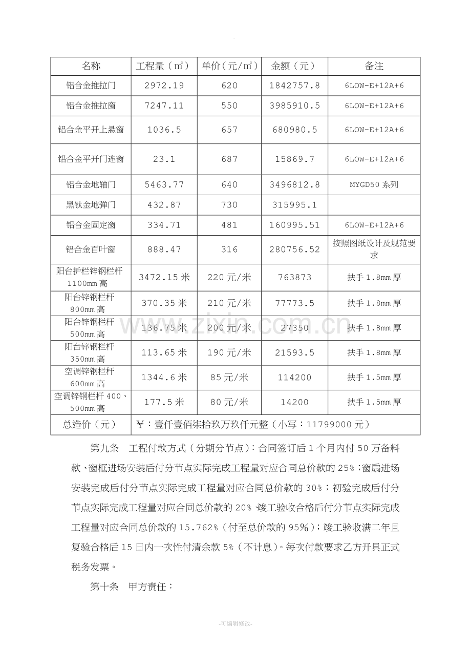 铝合金门窗安装施工合同.doc_第2页