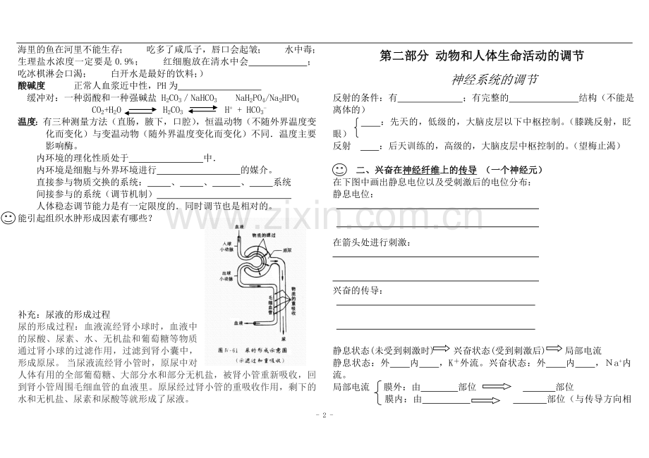 高中生物必修三知识点填空修正.doc_第2页