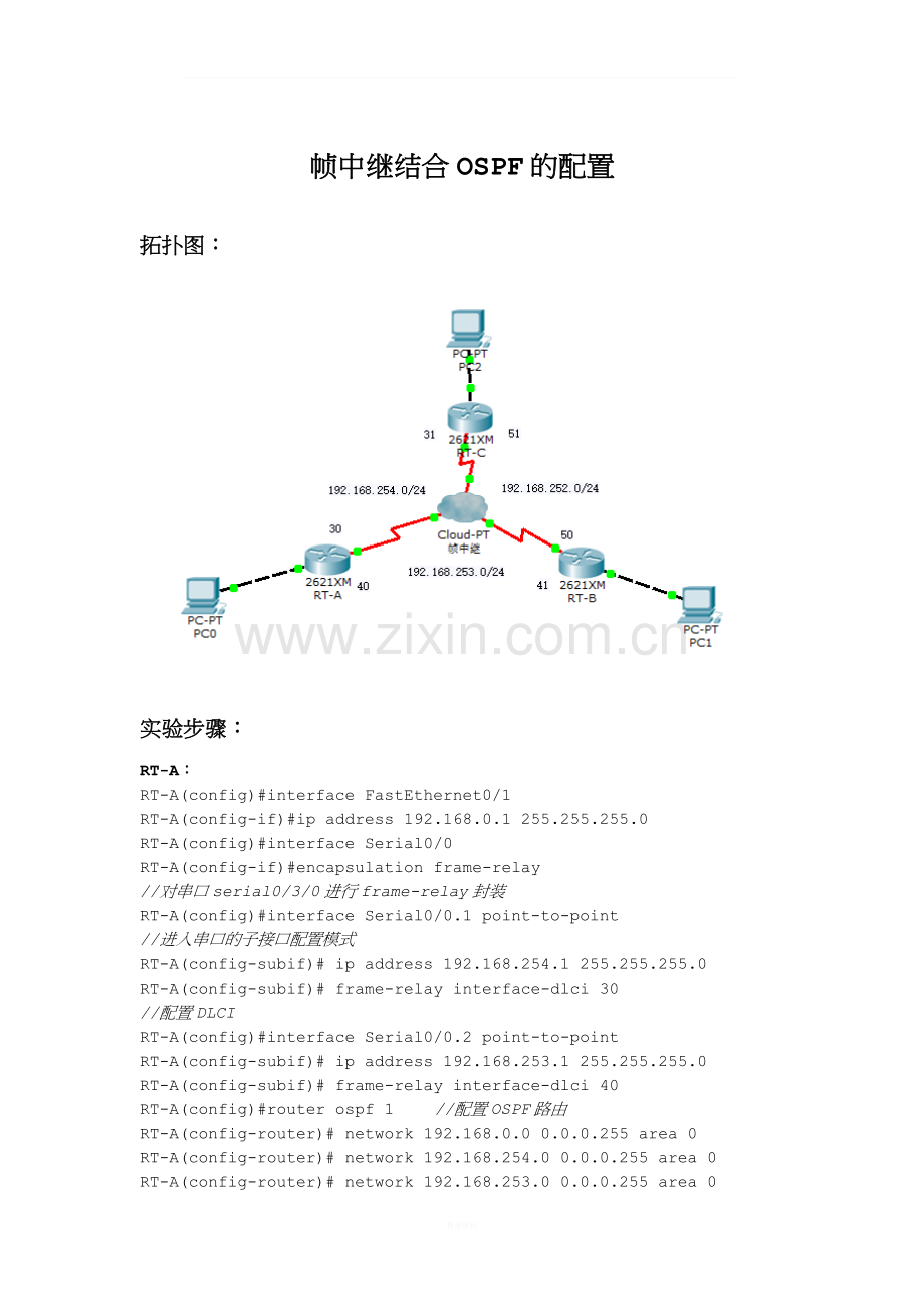 cisco帧中继和ospf配置.doc_第1页