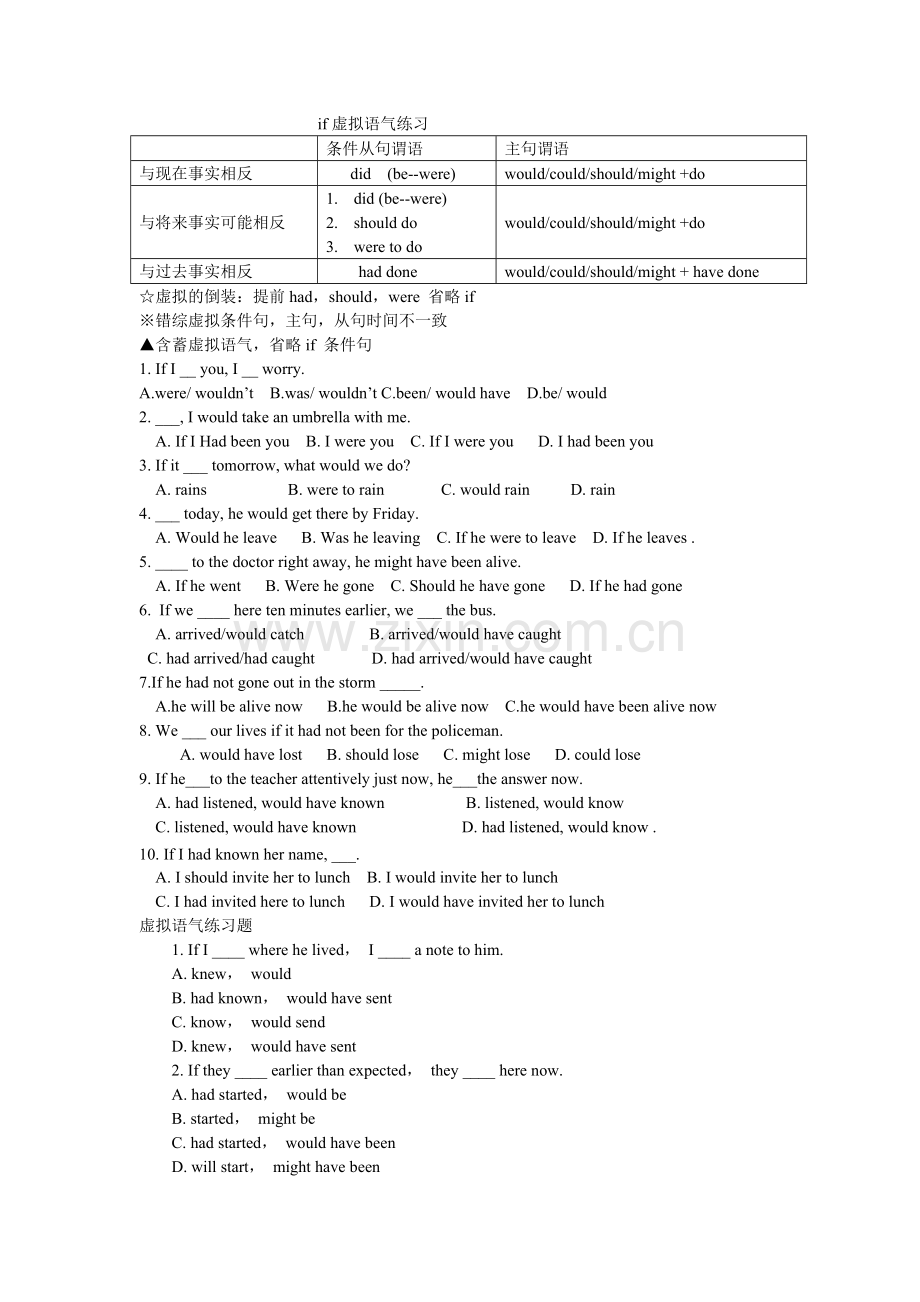 if虚拟语气练习题.doc_第1页