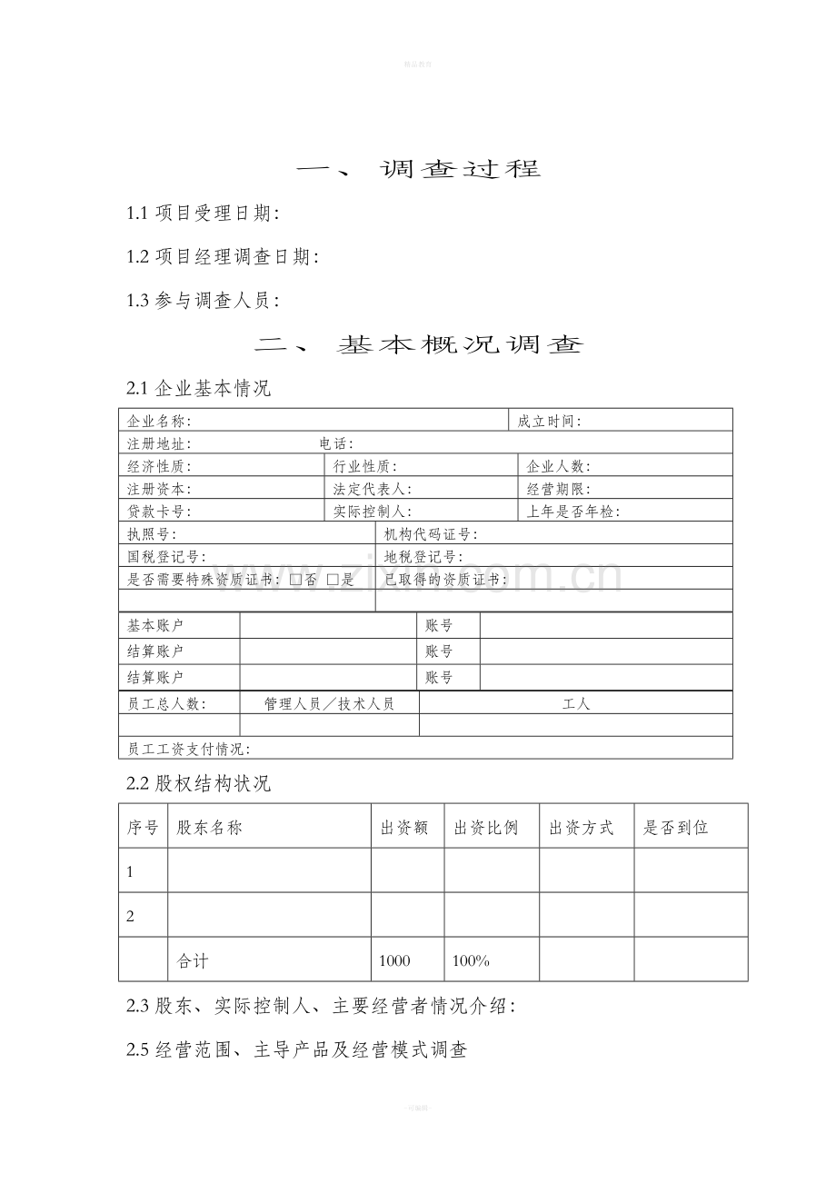 担保业务调查报告(表格式).doc_第3页