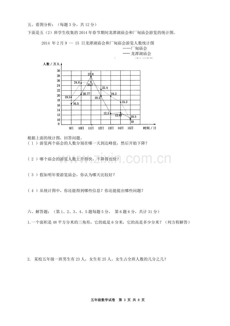 苏教版五年级数学下册期中试卷.doc_第3页