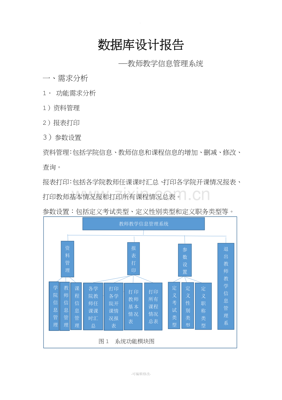 数据库设计——教师教学信息管理系统.doc_第1页