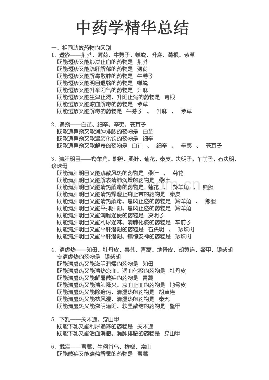 中药学精华总结.doc_第1页