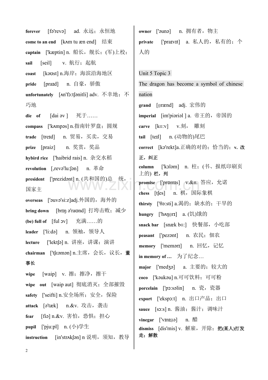 仁爱版九年级下册英语单词带音标汇总.doc_第2页