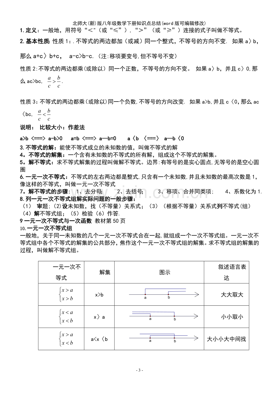 北师大(新)版八年级数学下册知识点总结.pdf_第3页