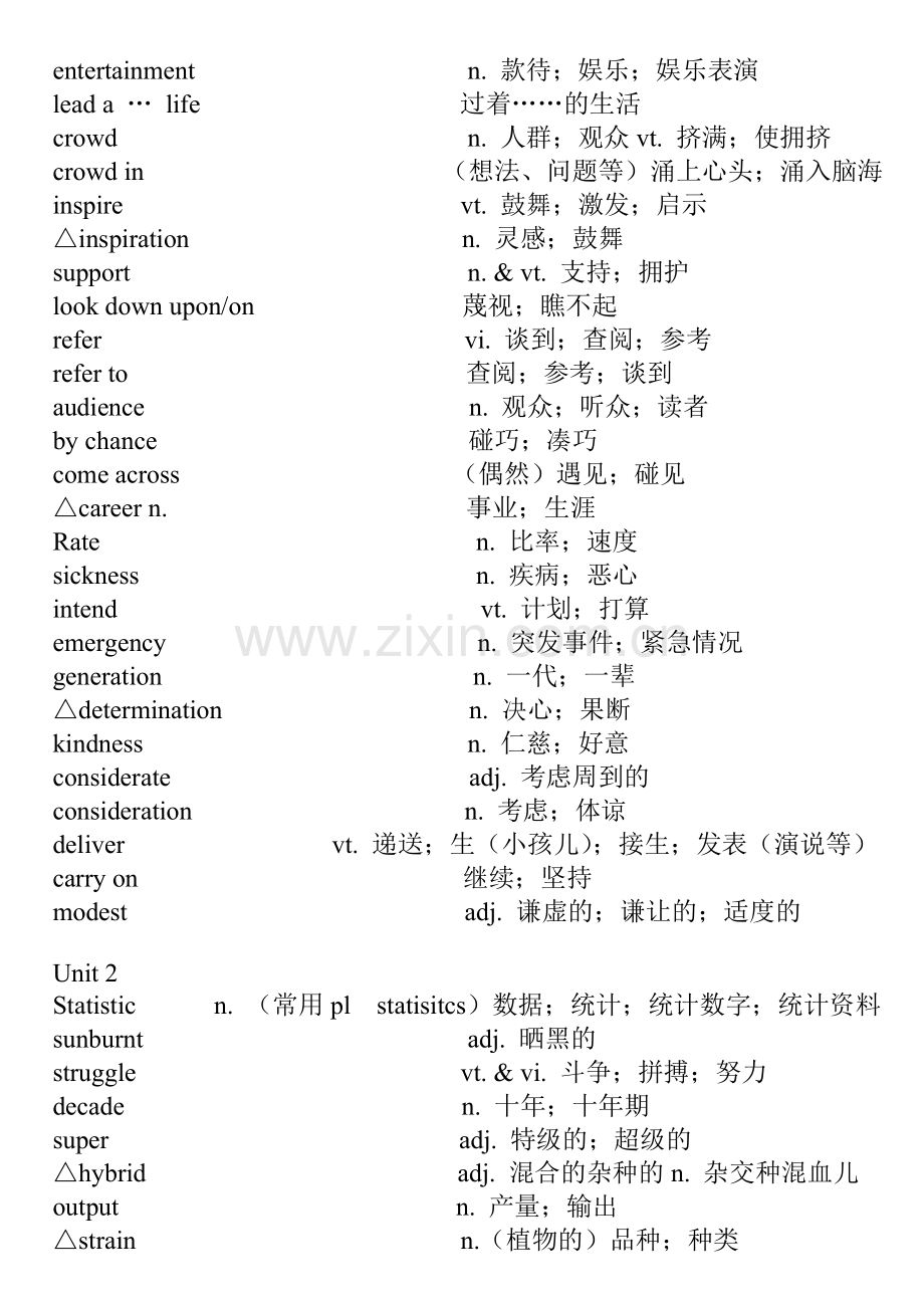 人教版高二英语必修4单词表.doc_第2页