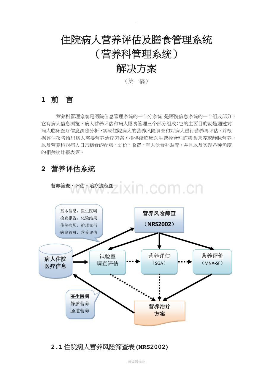 医院营养膳食管理系统与评估系统.doc_第2页