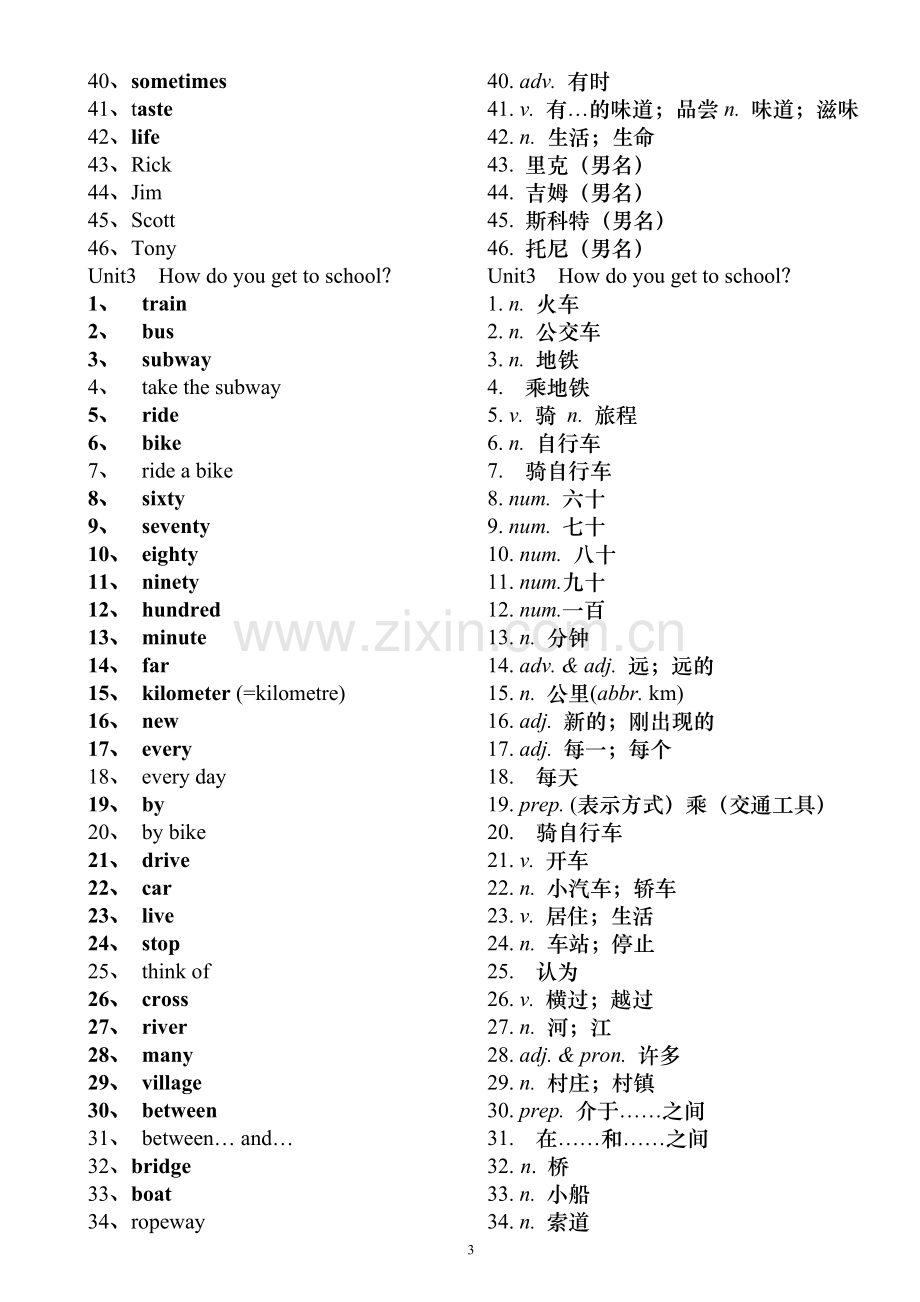 -新目标英语七年级下册单词表.doc_第3页