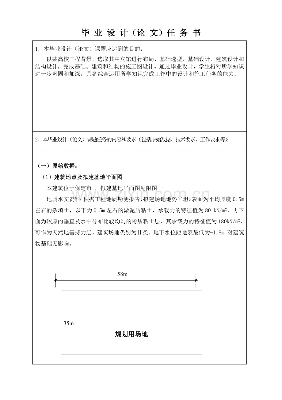 土木工程毕业设计任务书.doc_第3页