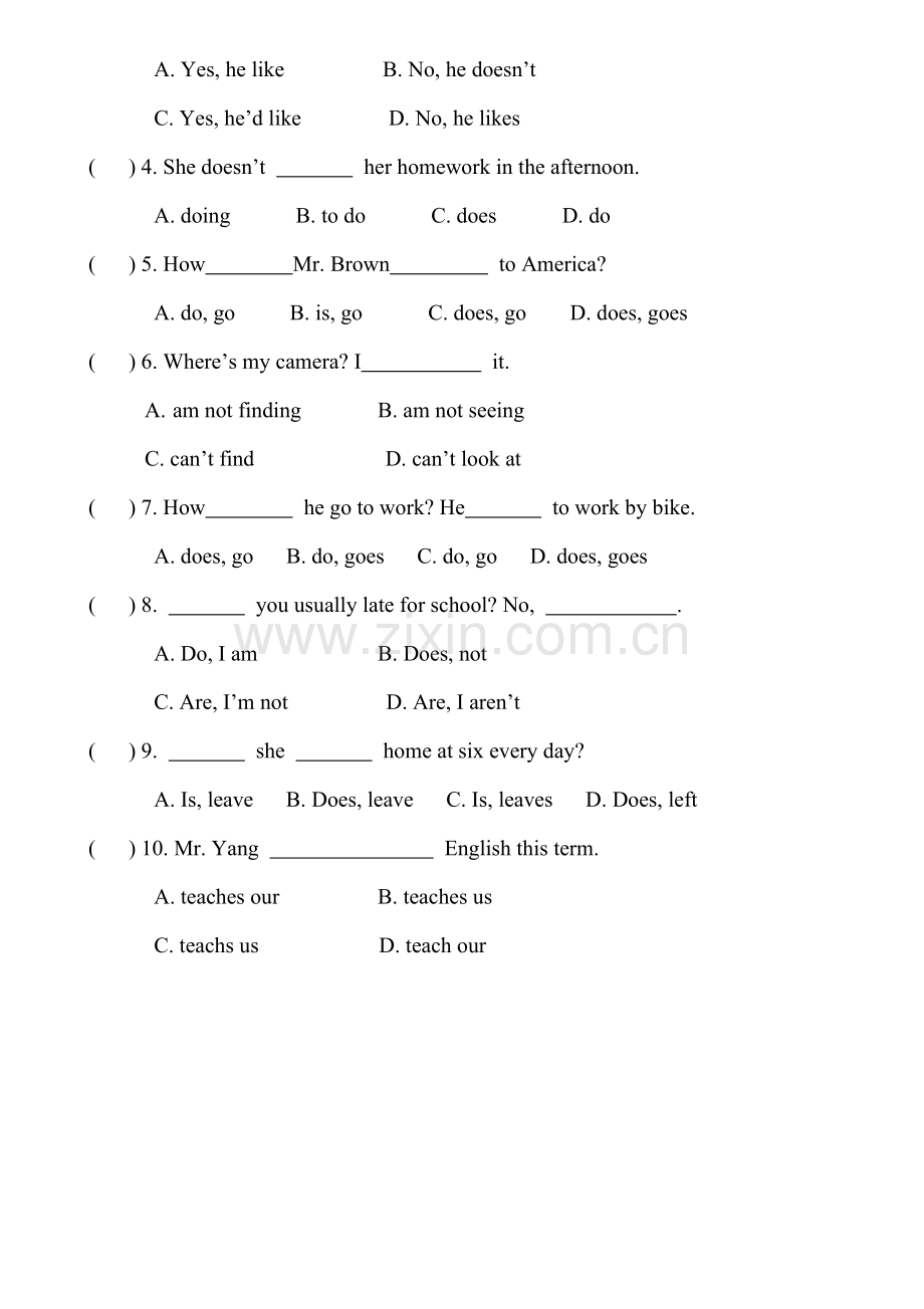 小学英语一般现在时态练习.doc_第3页