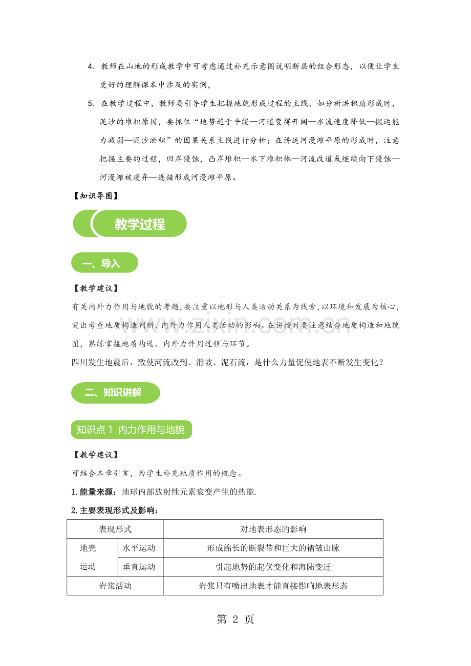 地表形态的塑造教案.doc_第2页