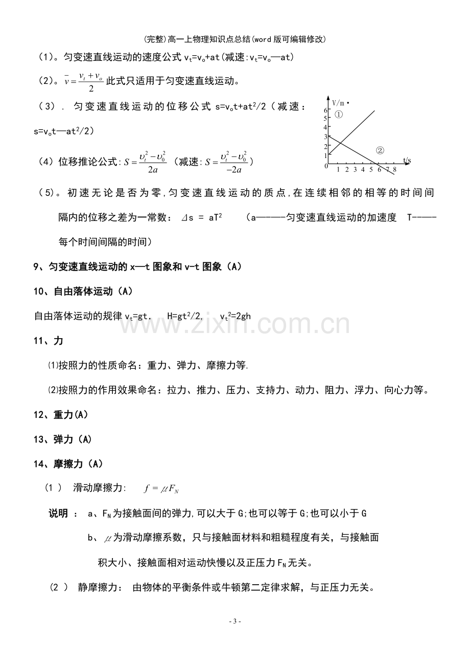 高一上物理知识点总结.pdf_第3页