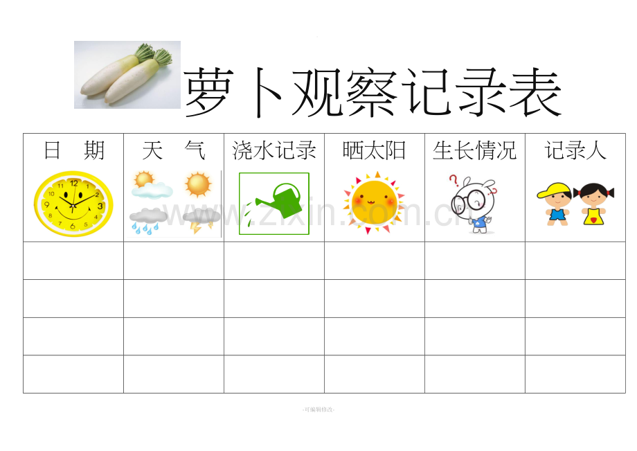 萝卜观察记录表.doc_第1页