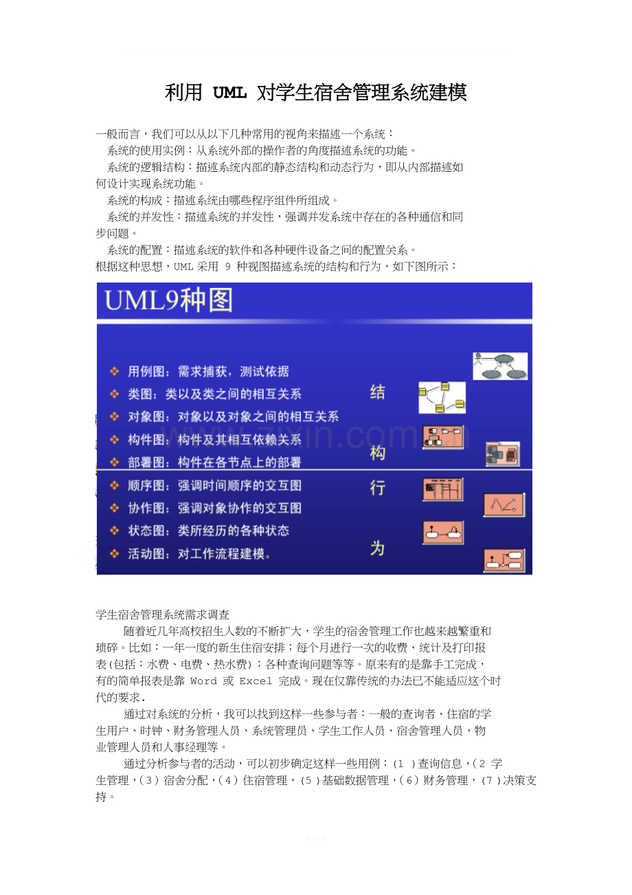 利用-UML-对学生宿舍管理系统建模.doc_第1页