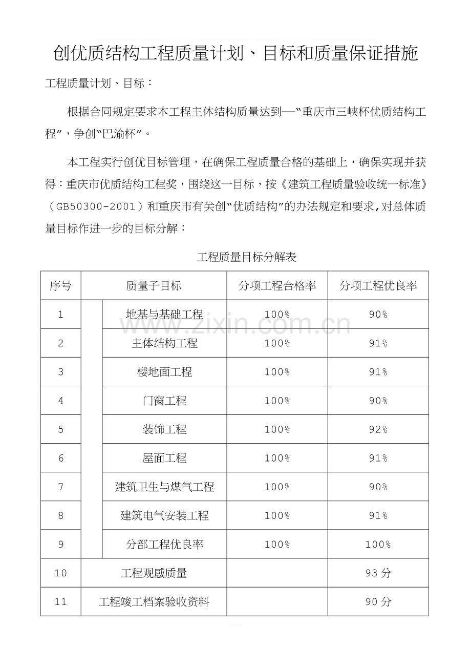 创优质结构工程质量保证措施.doc_第1页