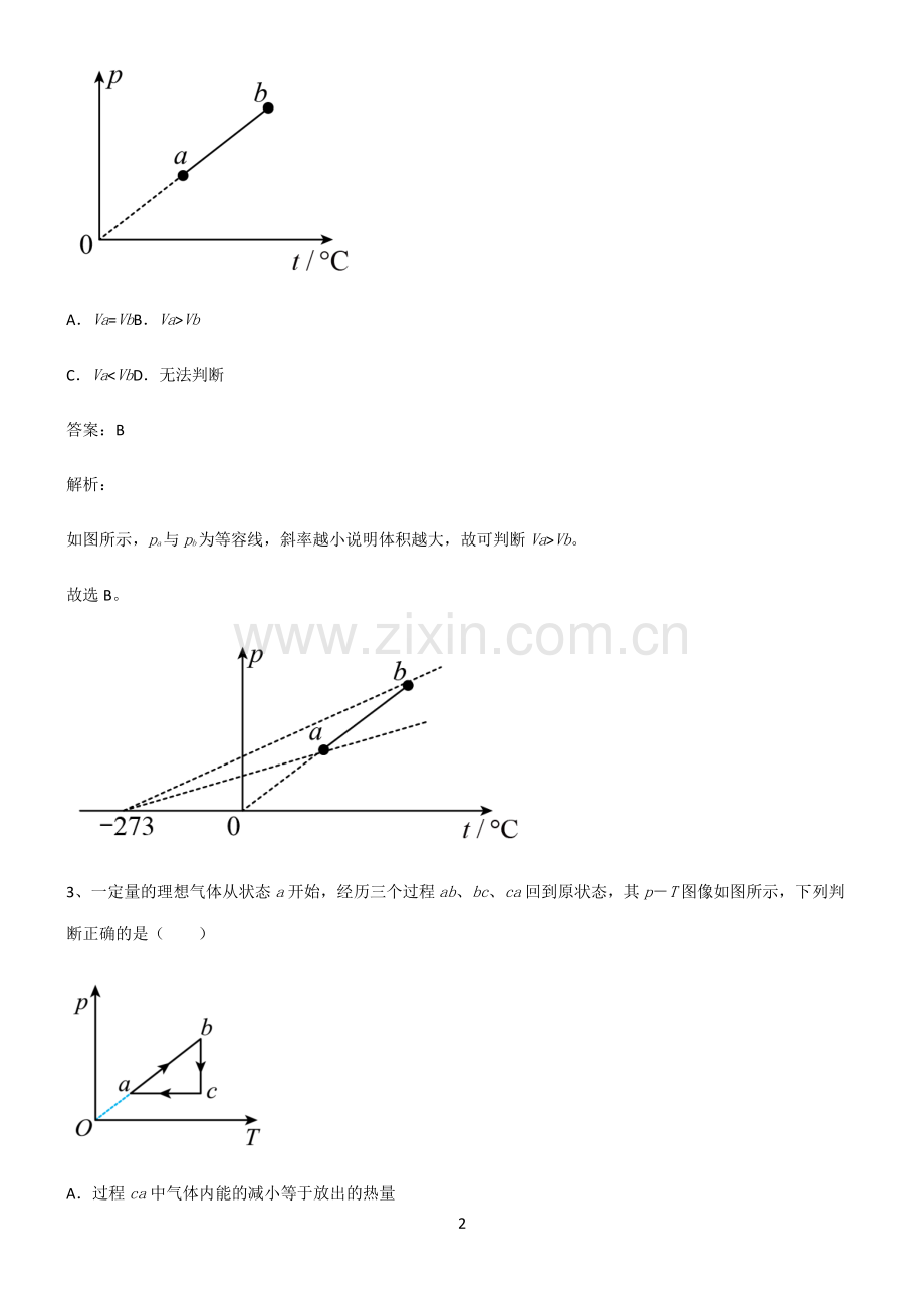 高中物理热学理想气体考点突破.pdf_第2页