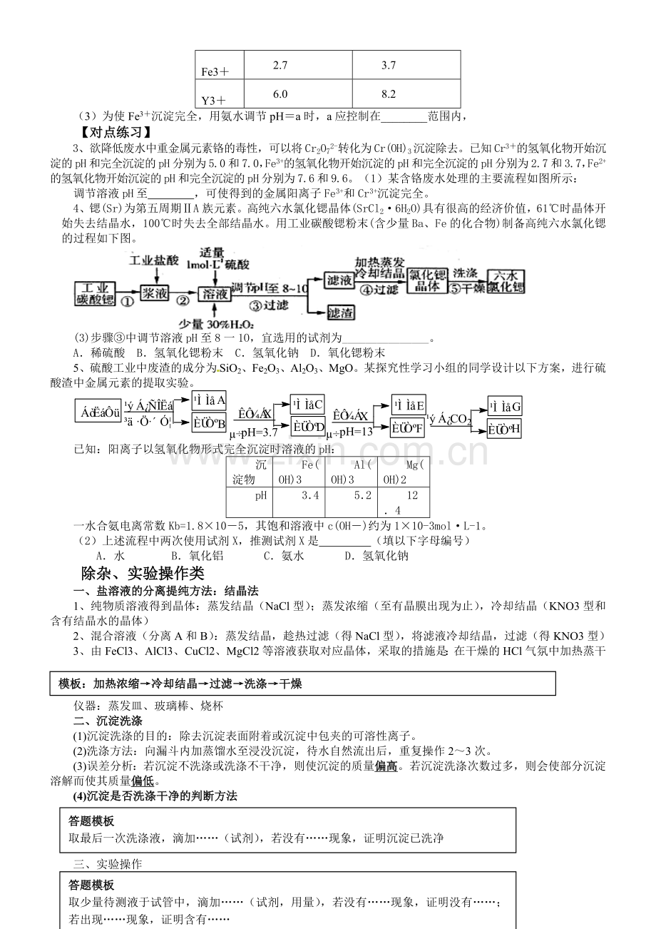 高考化学解题模板(工艺流程题)(2).doc_第2页