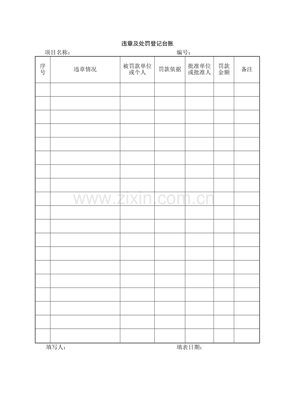 3违章及处罚登记台账.doc_第1页