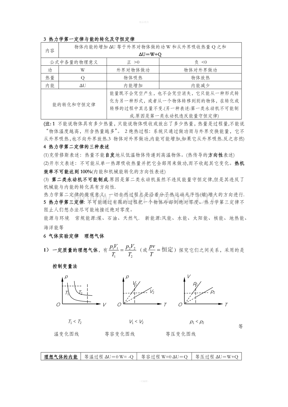 高中物理选修3-3知识点梳理及习题.doc_第2页