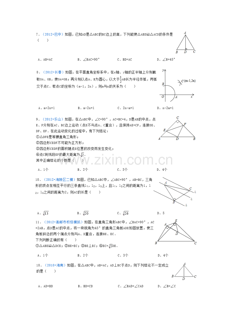 八年级上总复习(压轴题)之全等三角形.doc_第2页